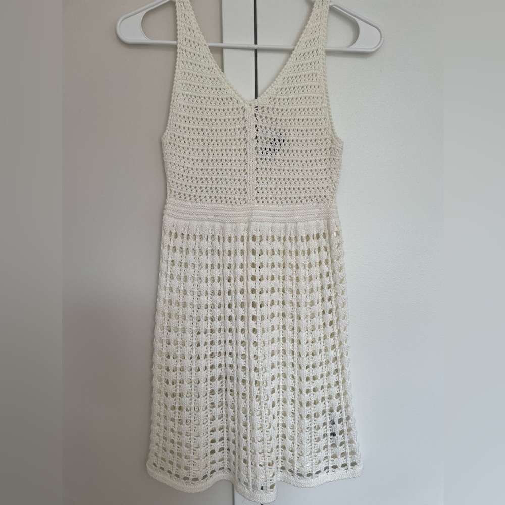 Top shop White crochet cover up